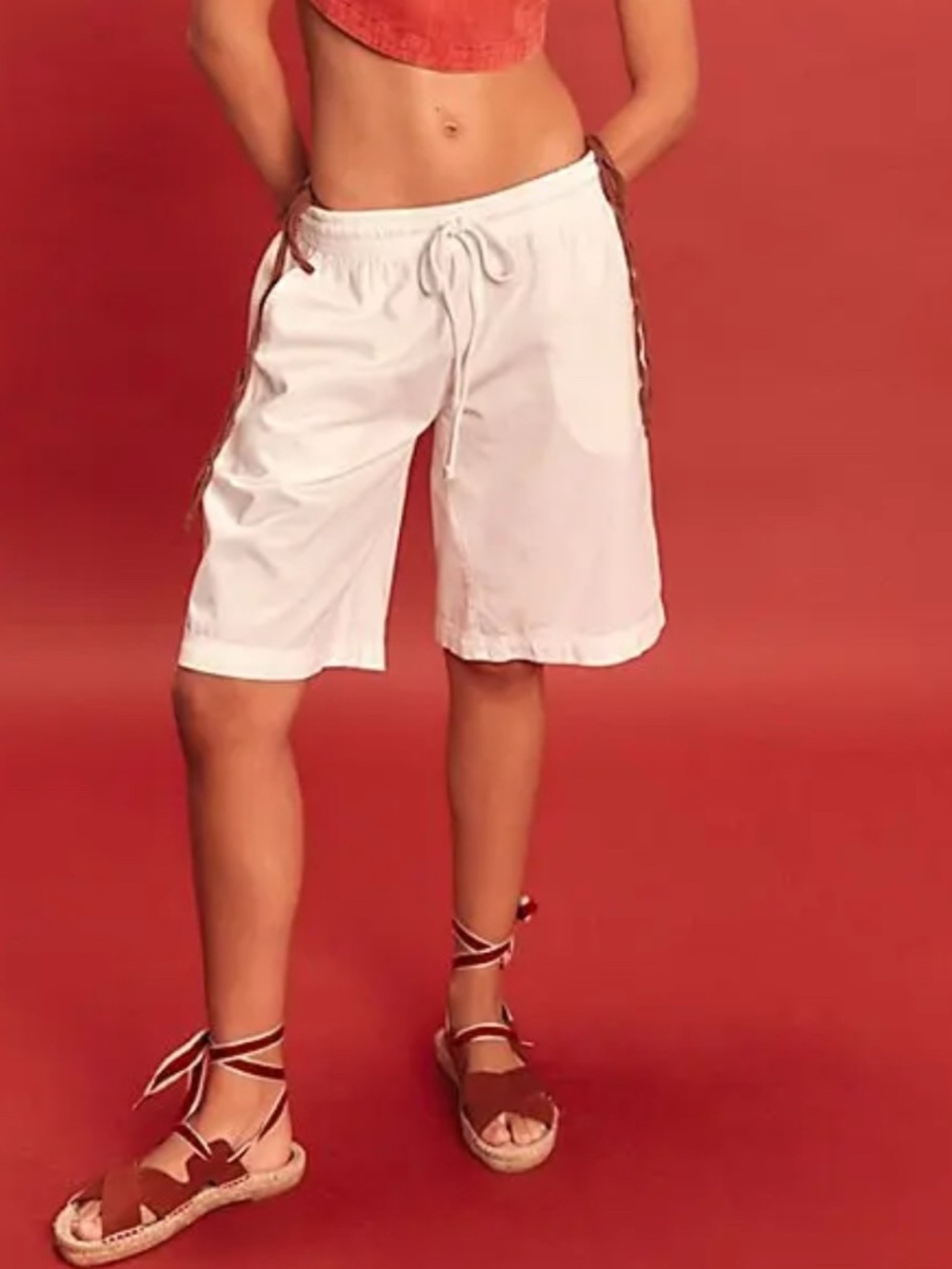 NWOT Free People Saylor Poplin Pull On Shorts